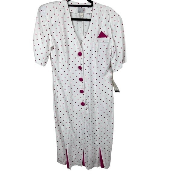 Scarlett Dresses & Skirts - 🥑5/$25 Scarlett vintage polka dot button detail pleated front dress 13/14 NWT